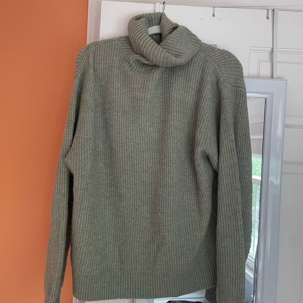 H&M Sage Green Turtleneck Sweater
